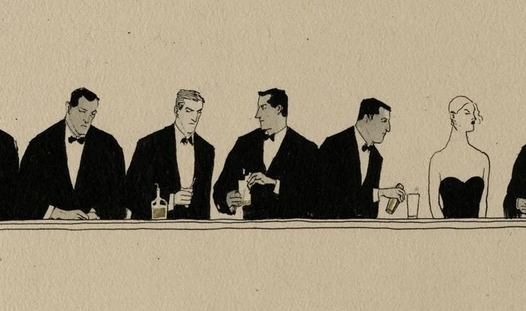 a row of bartenders