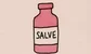 a pink bottle that says Salve